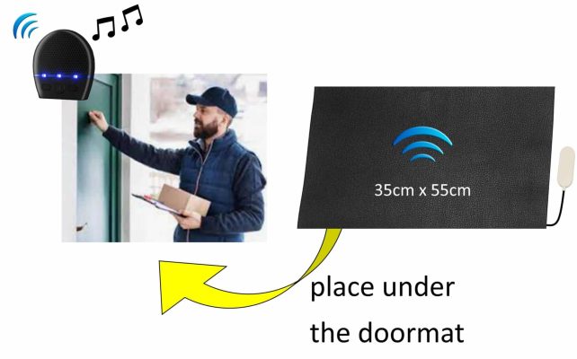 guests mat wireless entrance doorbell doormat